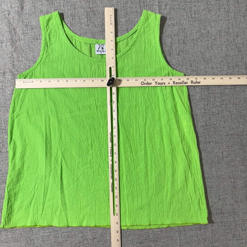 Alfredos Wife Pant Set Women Small Smocked Waist Ruffle Hem Capri Pants Green - Picture 6 of 13